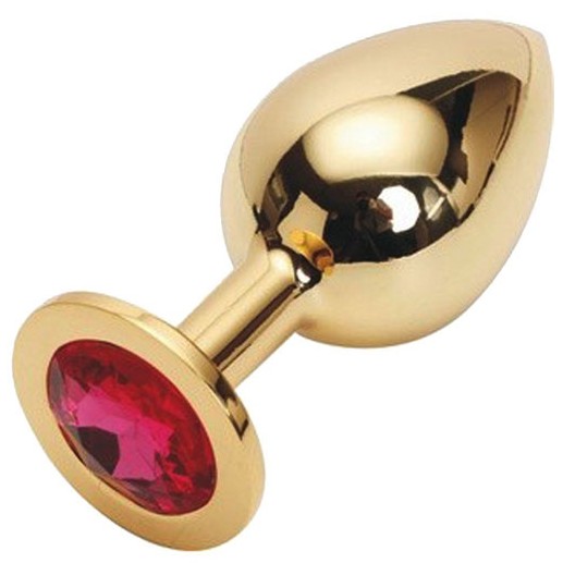 Тяжелая Пробка Butt Plug Gold Large красный
