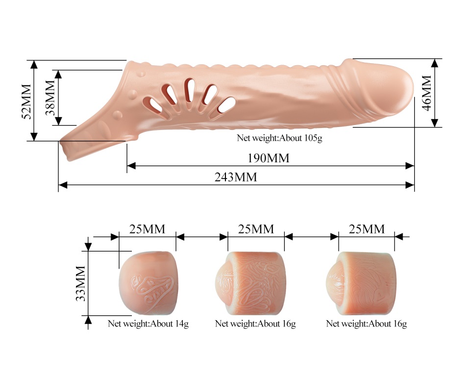 Насадка на пенис реалистичная увеличивающая