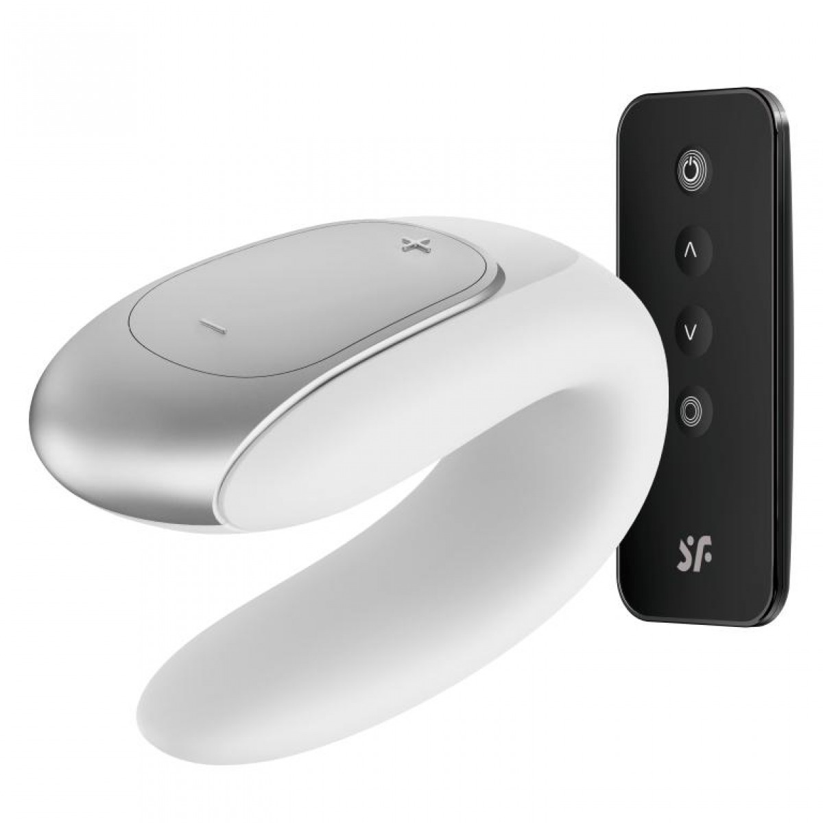 Белый парный вибратор Satisfyer Double Fun