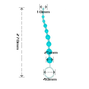 Анальная гелевая цепочка голубая