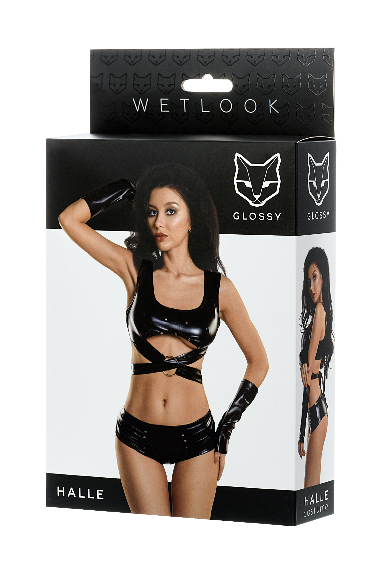 Комплект белья Glossy из блестящего материала 
