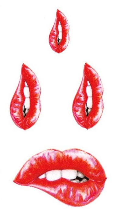Временное тату губы