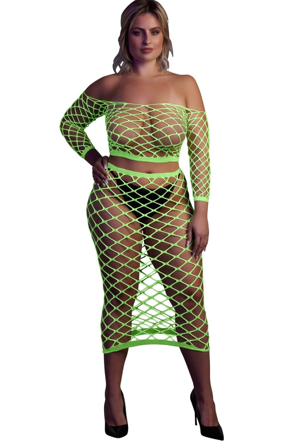 Топ с нижней юбкой Green - XL/XXXXL