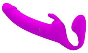 Безремневой вибрострапон Zanini с клиторальной стимуляцией 