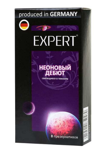 Презервативы Expert  светящиеся в темноте, 1 шт