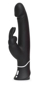 Вибратор Realistic с клиторальным стимулятором black
