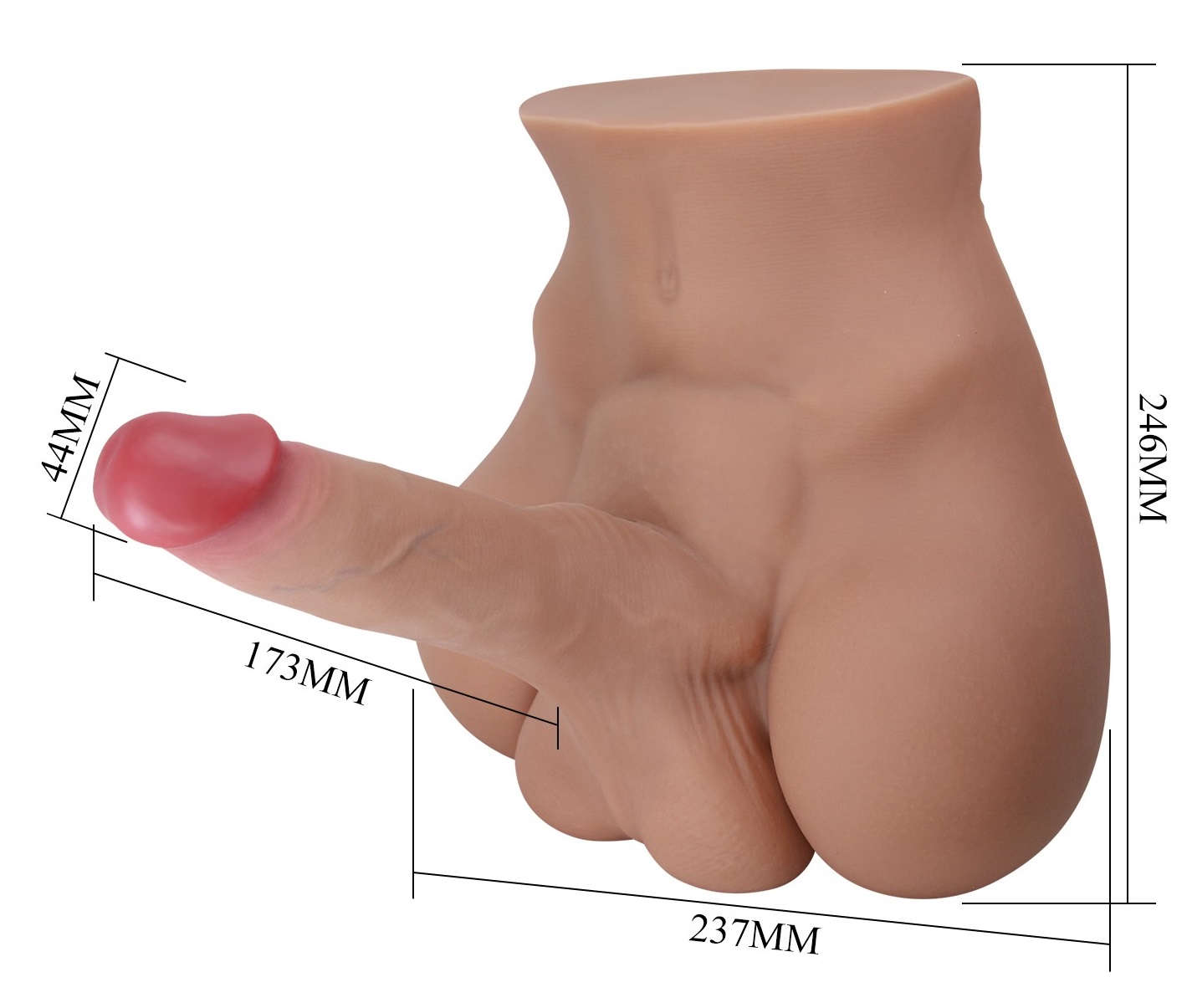 Мужской реалистичный полуторс с анальным отверстием