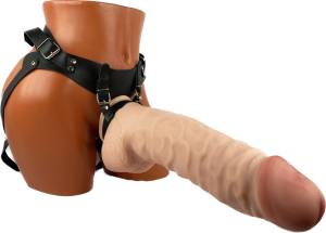 Большой страпон с рельефом  