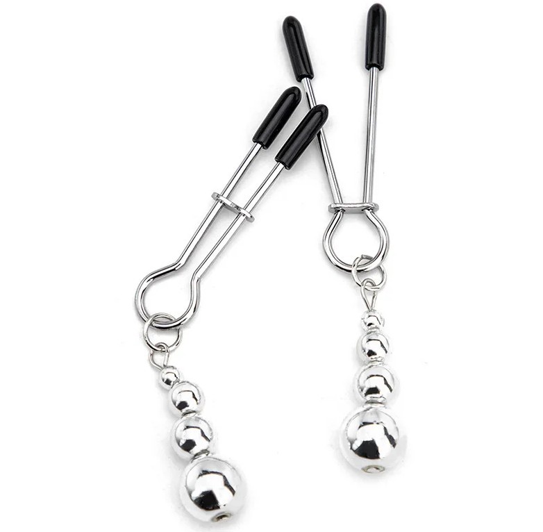 Зажимы на соски с бусинами