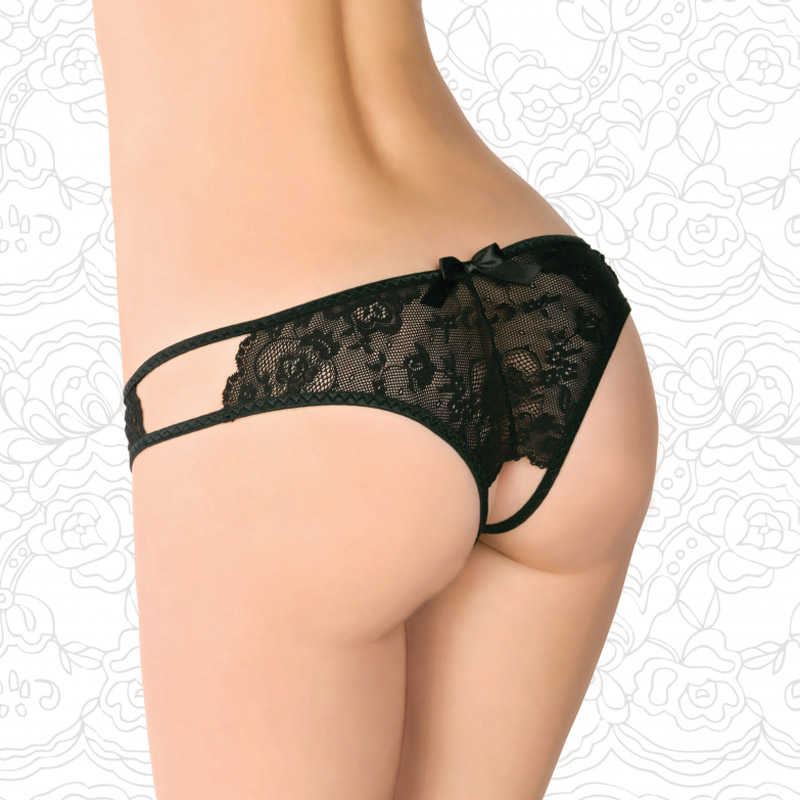 Черные стринги с доступом 42-44