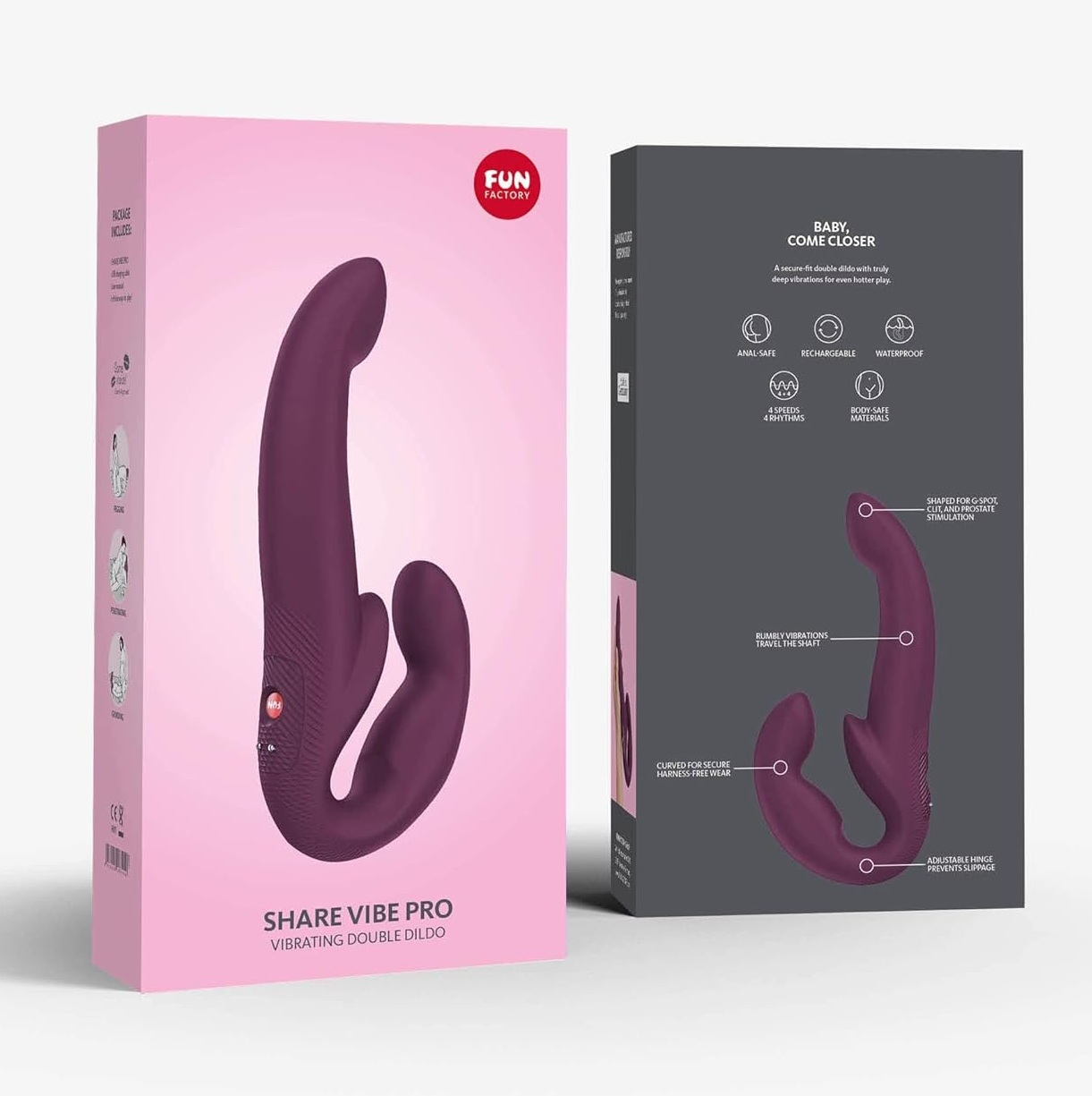Анатомический страпон Fun Factory ShareVibe Pro