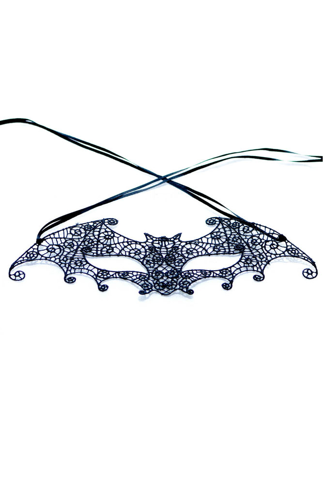 Кружевная маска летучая мышь