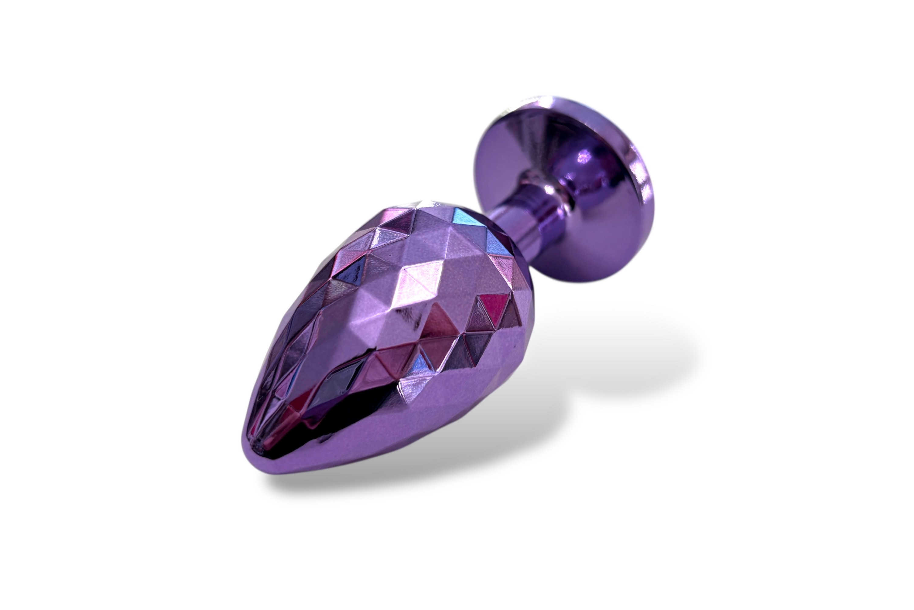 Большая текстурная анальная пробка фиолетовая