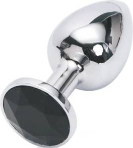 Анальная пробка Butt Plug Silver Small Black 