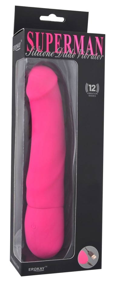 Вибратор Rechargeable Silicone Dildo Pink