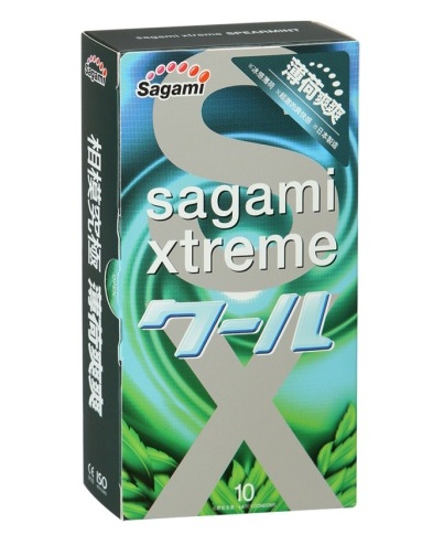 Ультратонкие презервативы Sagami  с ментолом 10 шт