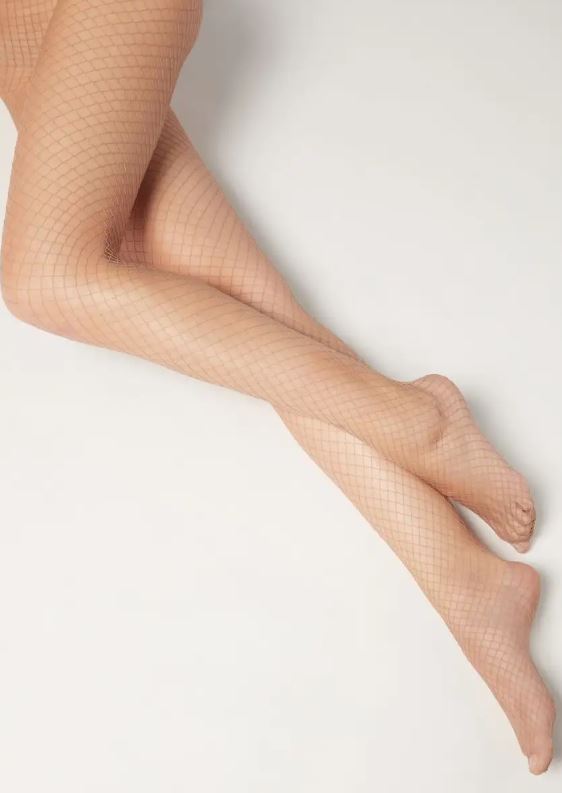 Колготки бежевые средняя сетка