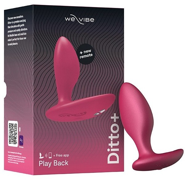 Анальная вибровтулка We-Vibe Ditto+ розовая