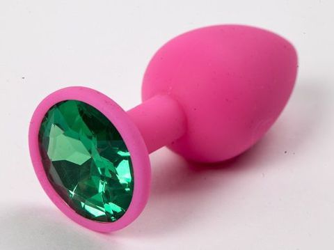 Розовая анальная пробка Large Green