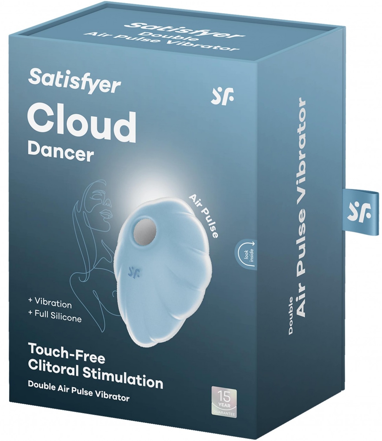 Синий вакуумный стимулятор Cloud Dancer