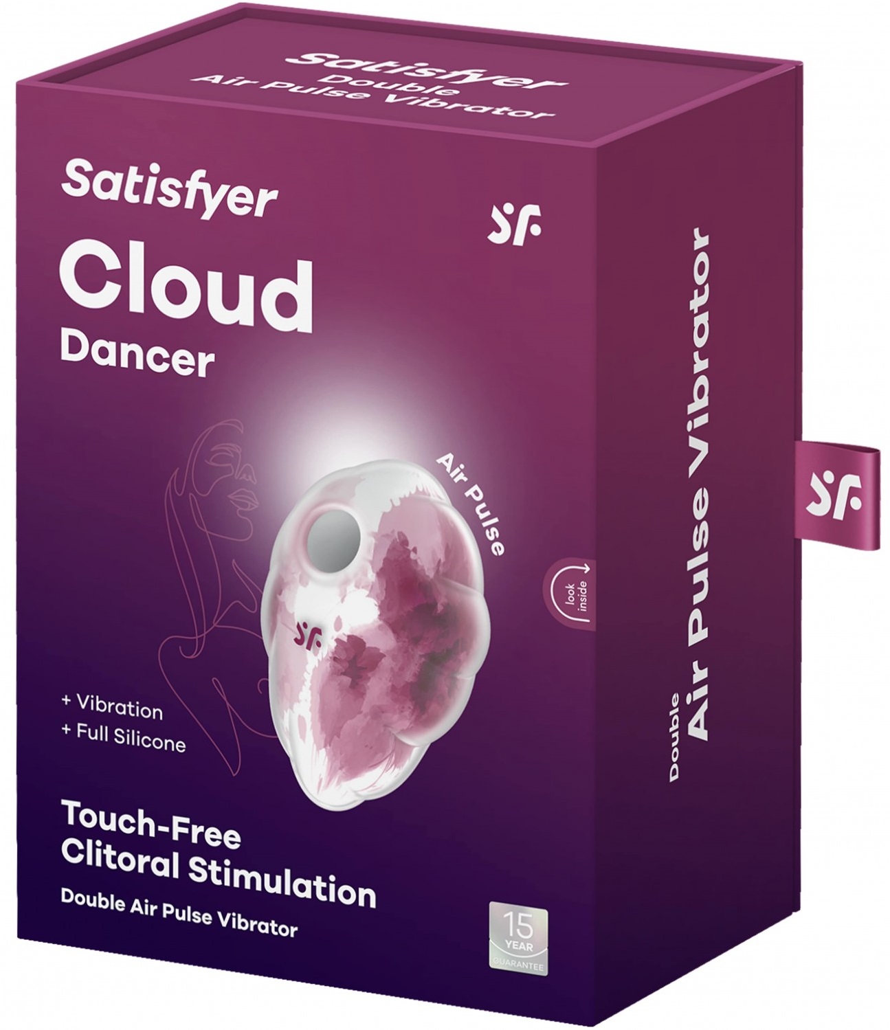 Красный вакуумный стимулятор Cloud Dancer