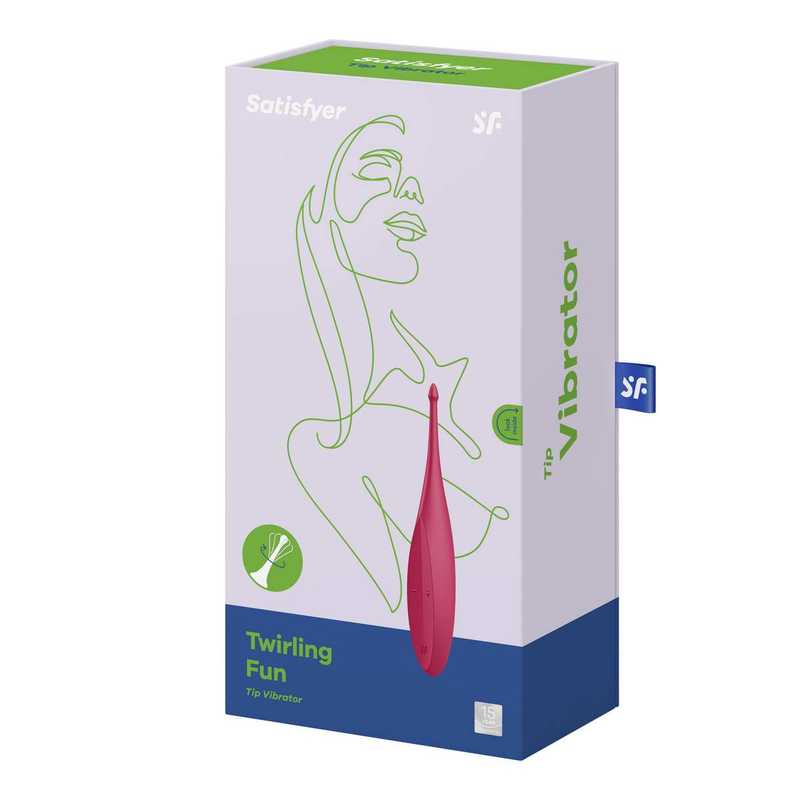 Малиновый вибромассажер Satisfyer Twirling Fun 
