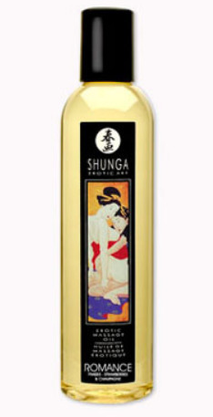 Массажное масло SHUNGA с ароматом клубничного вина 250 гр