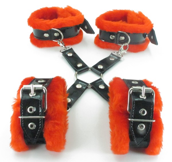 Набор фиксаторов краб с красным мехом