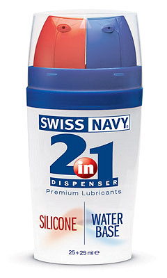 Swiss Navy 2В1 с двумя дозаторами на водной и силиконовой основе