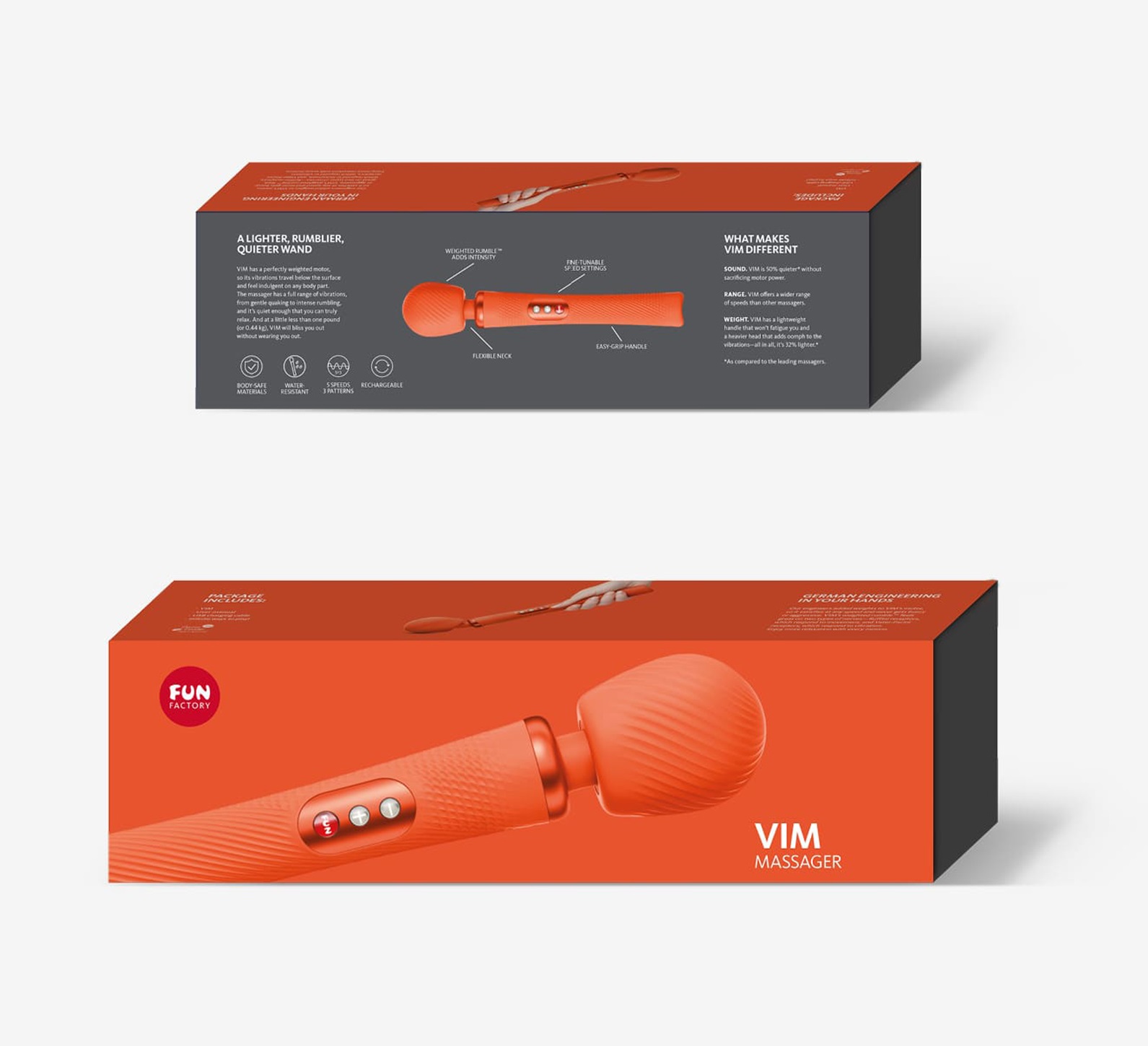 Мощнейший Wand Fun Factory Vim оранжевый