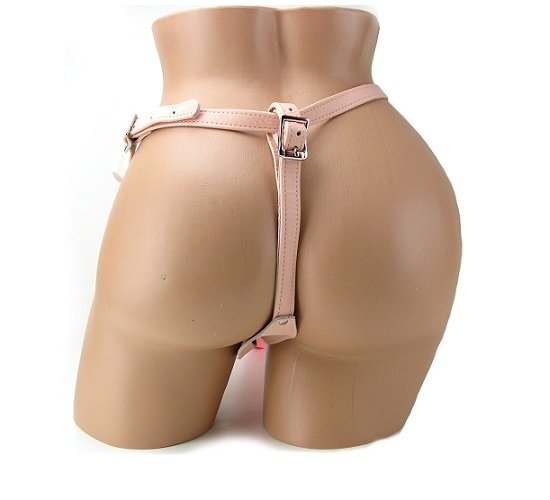 Розовый страпон Janines Harness