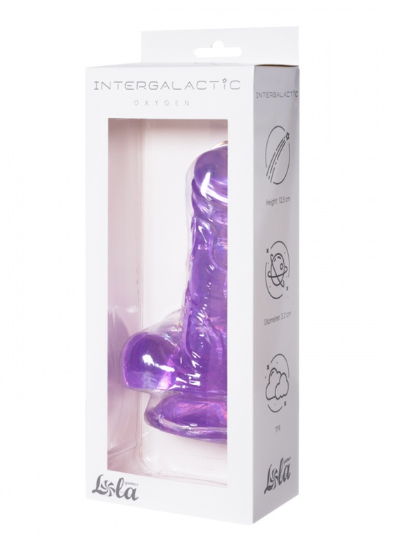 Прозрачный фаллос Oxygen Purple