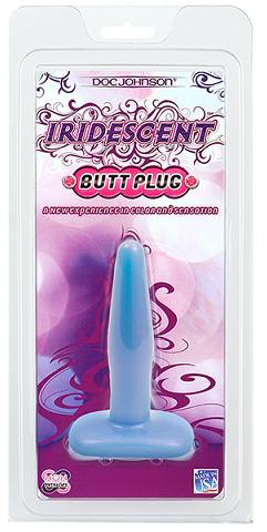 Мини Пробочка Iridescent Butt Plug Small Blue