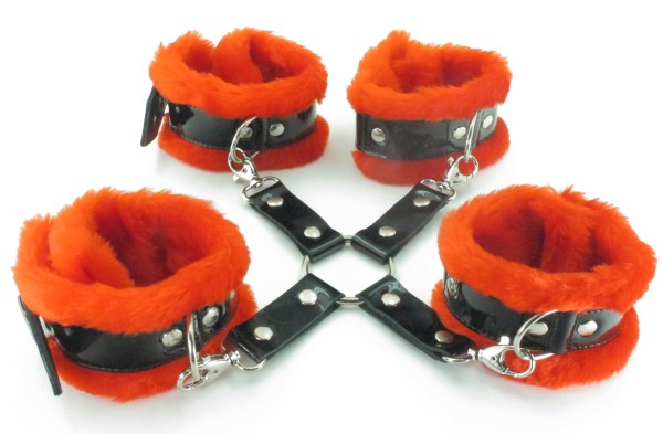 Набор фиксаторов краб с красным мехом