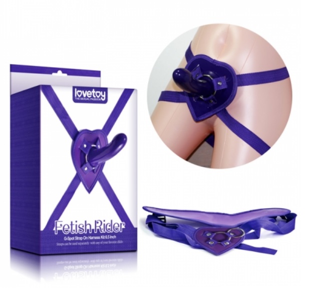 Гладкий страпон Purple
