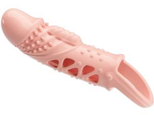 Удлиняющая насадка на пенис с вибрацией Penis Sleeve Cecelia 