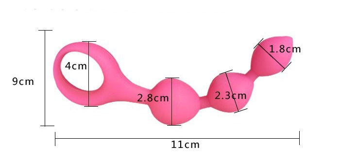 Анальные шарики малиновые