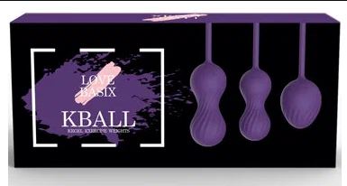 Фиолетовый набор шариков для тренировки Love Basix Kball