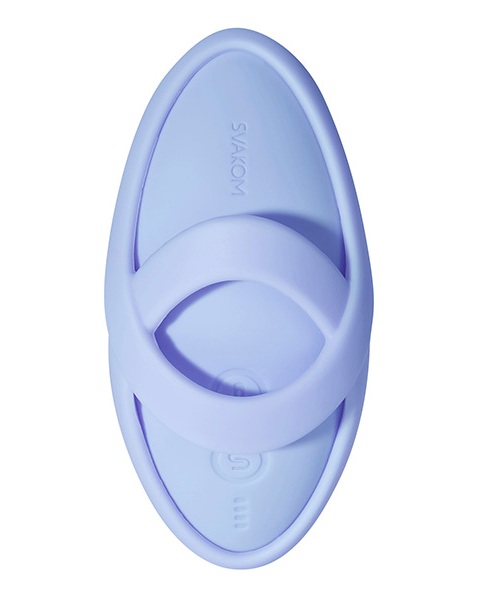 Вибратор голубого цвета на палец Svakom Ehno 2 с нагревом