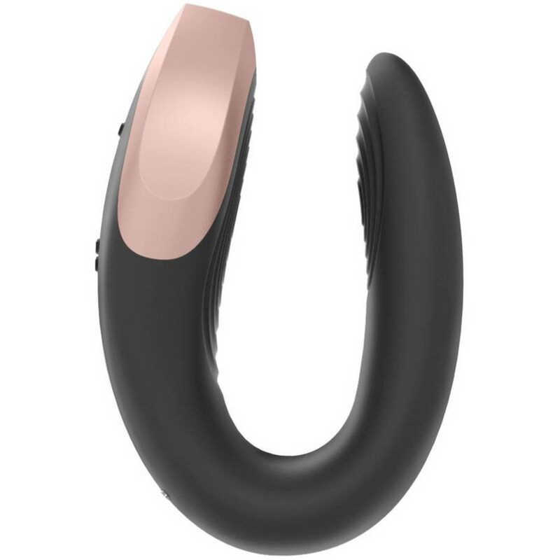Черный вибратор для пары Satisfyer Double Love