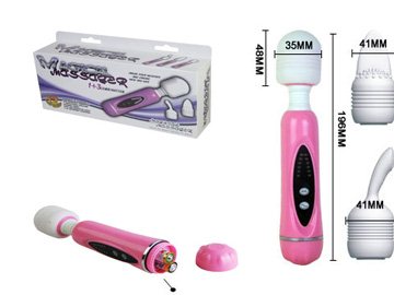 Вибромассажер с тремя насадками