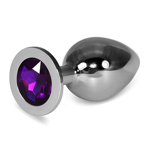 Большая анальная пробка из металла Purple