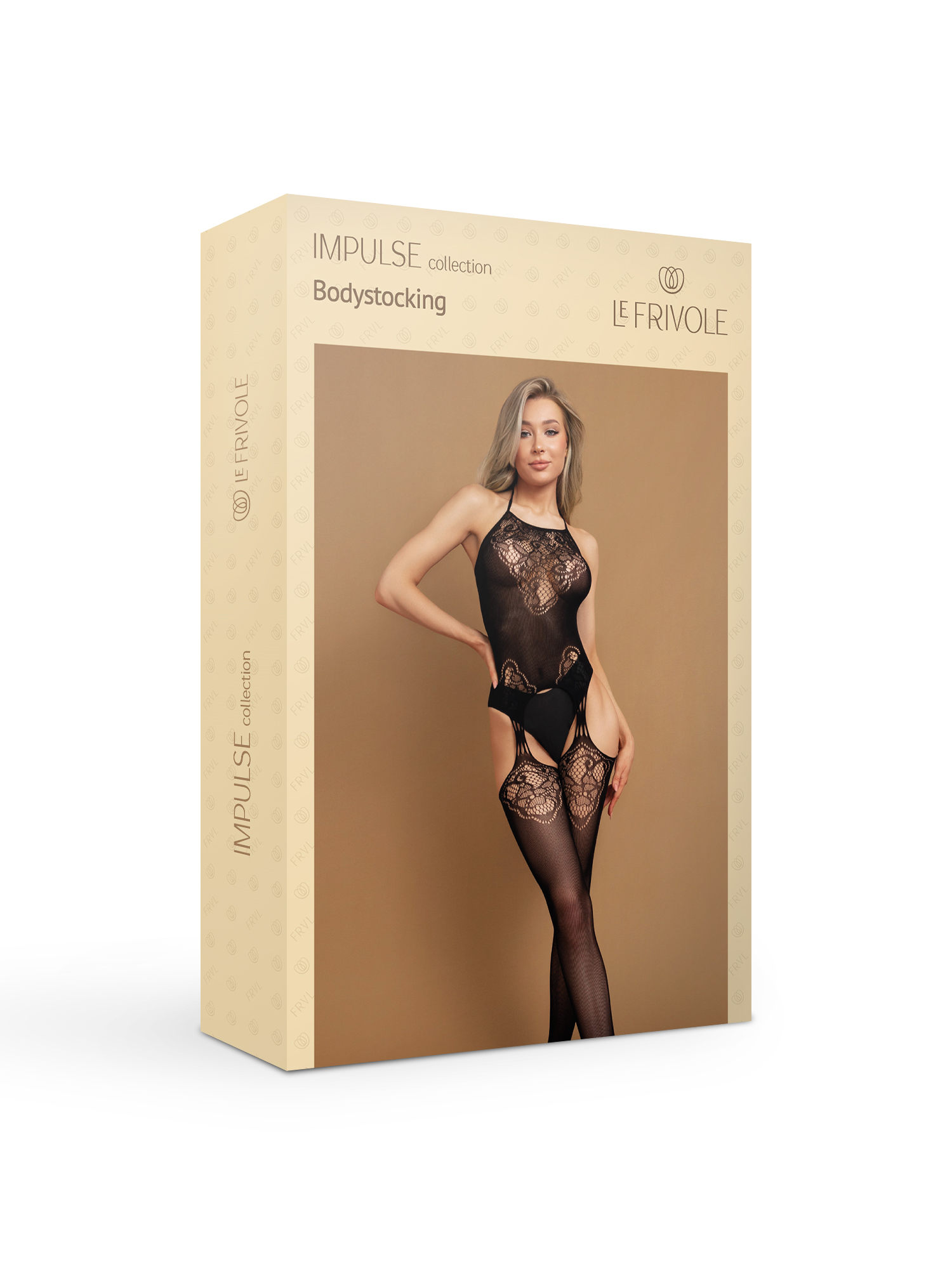 Боди с имитацией чулок S/XXL