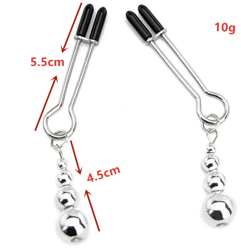 Зажимы на соски с бусинами