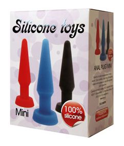 Анальная пробка из силикона красная