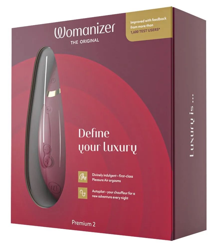 Клиторальный стимулятор Womanizer Premium 2 бордовый