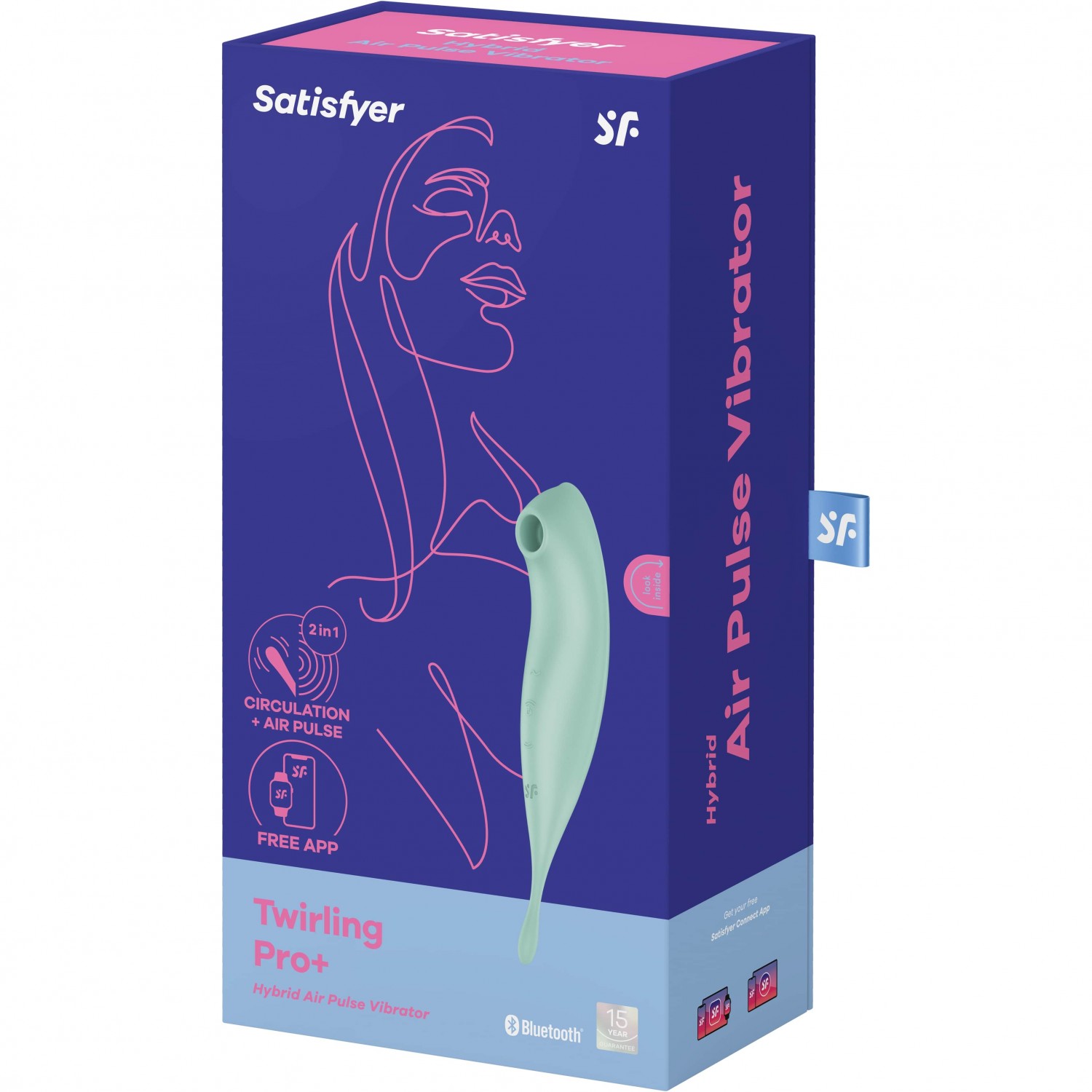 Мятный двухсторонний стимулятор Satisfyer