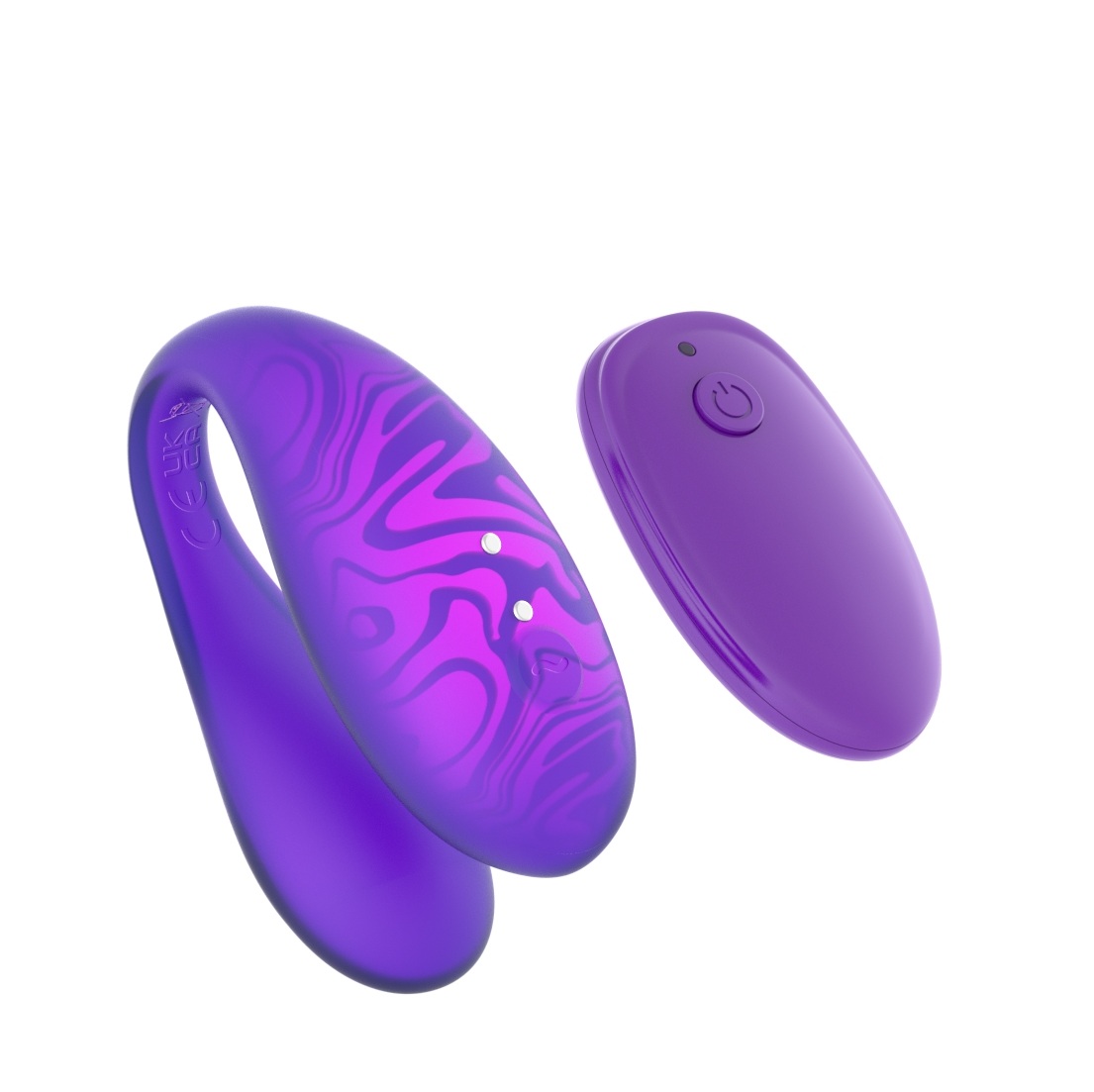 Парный вибромассажер Amovibe TWIN+ фиолетовый с пультом и приложением