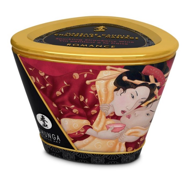 Массажная свеча Shunga Клубничное вино 170 гр