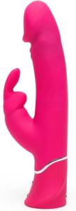 Вибратор реалистик с клиторальным стимулятором розовый 